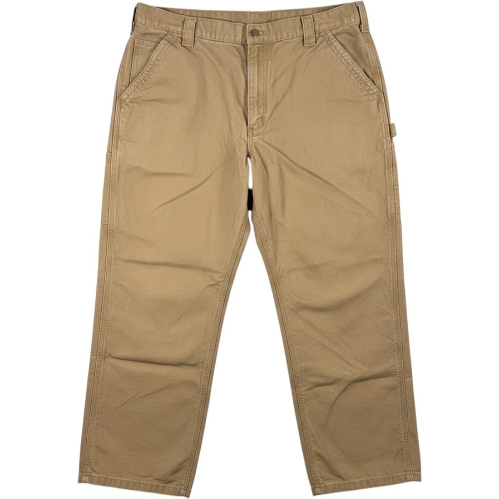 Carhartt Carpenter Pants Mens 40x32 Tan Duck Canvas Workwear Dungaree Loose Fit